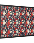 Bulldoggy Bliss Chomper Matte Canvas, Framed