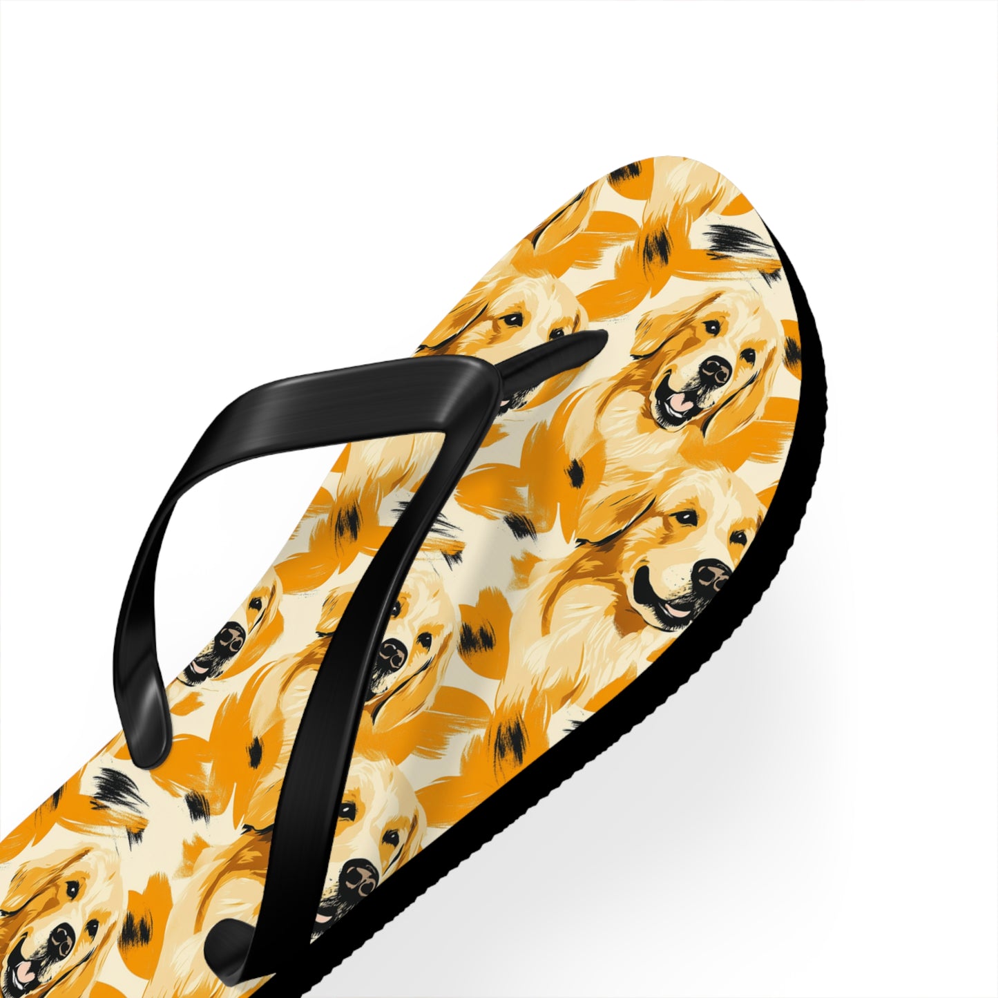 Golden Glitz 'n Glamour Woofwear Flip Flops