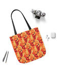 Golden Glamour Paws Canvas Tote Bag