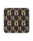 Majestic Hound Couture: German Shepherd LuxeBlend Cork Back Coaster