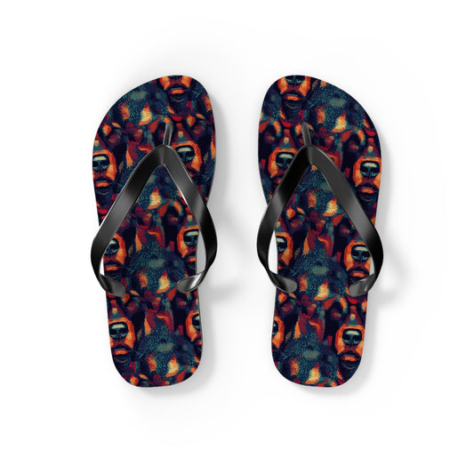 Rustic Rottie Charm Flip Flops