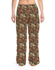 Blooming Pug Paradise Women's Pajama Pants