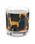 Dapper Dachshund Noir Glow Rocks Glass