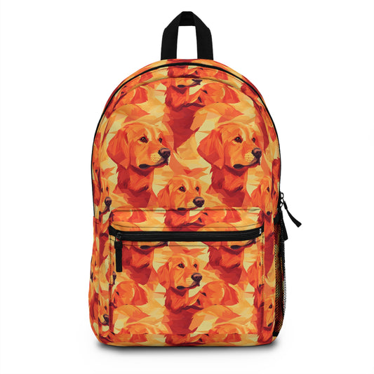 Golden Glamour Paws Backpack