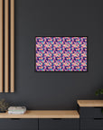 Dazzling Bulldog Chic Matte Canvas, Framed