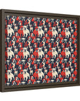 Bulldoggy Bliss Chomper Matte Canvas, Framed