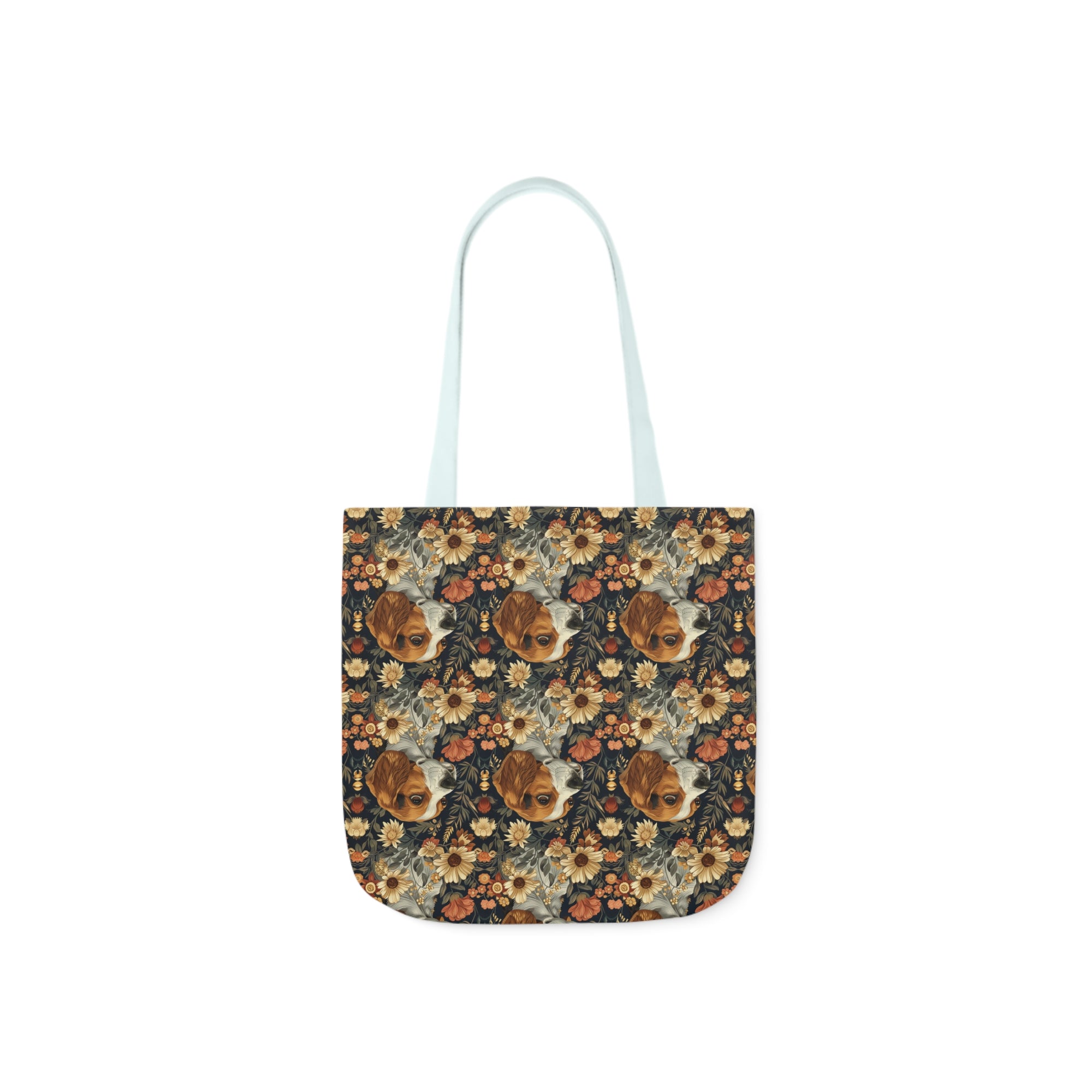 Beagle Blossoms Canvas Tote Bag