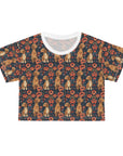 Floral Pawsome Dachsund Delight Crop Tee