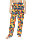 Frenchie Pop Art Pawfection Grid Women's Pajama Pants