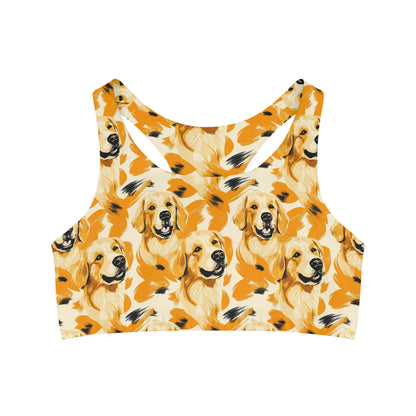 Golden Glitz 'n Glamour Woofwear Seamless Sports Bra