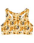 Golden Glitz 'n Glamour Woofwear Seamless Sports Bra