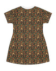 Labrador Lush Pooch Tapestry T-Shirt Dress