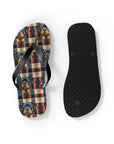 Pawsome Rottweiler Royalty Plaid Flip Flops