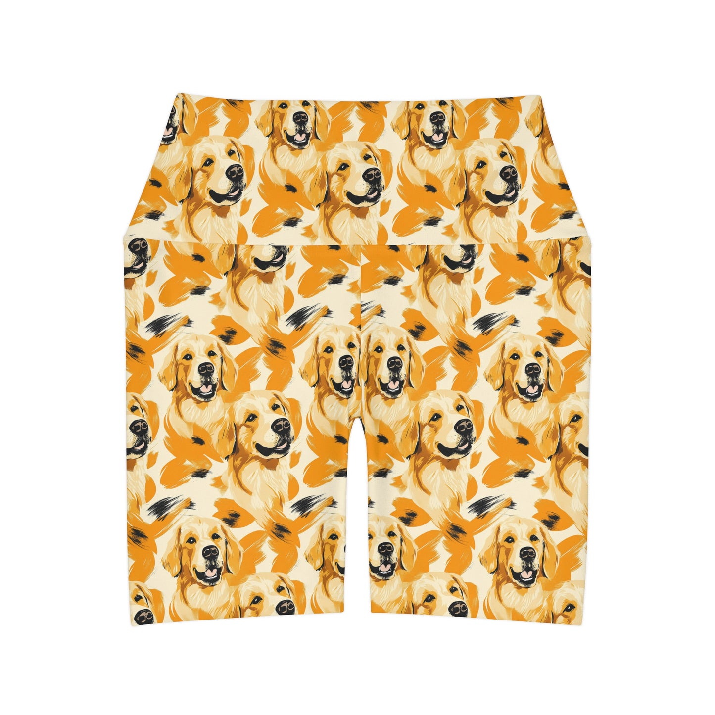 Golden Glitz 'n Glamour Woofwear High Waisted Yoga Shorts