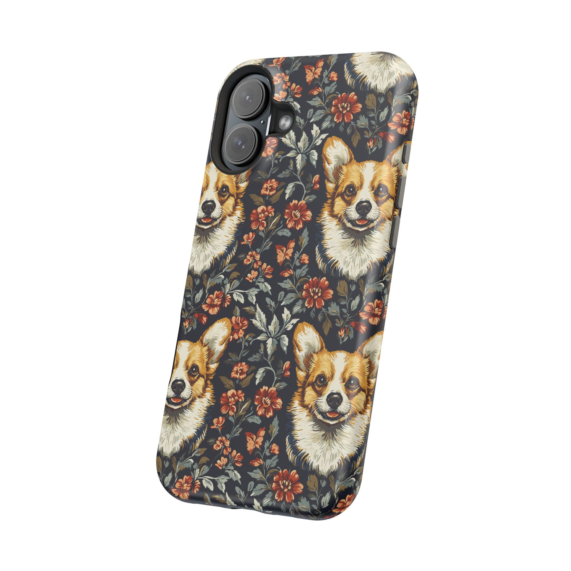 Floofy Corgi Blossom Blast Magnetic Tough Cases