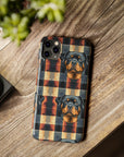 Pawsome Rottweiler Royalty Plaid Slim Phone Cases