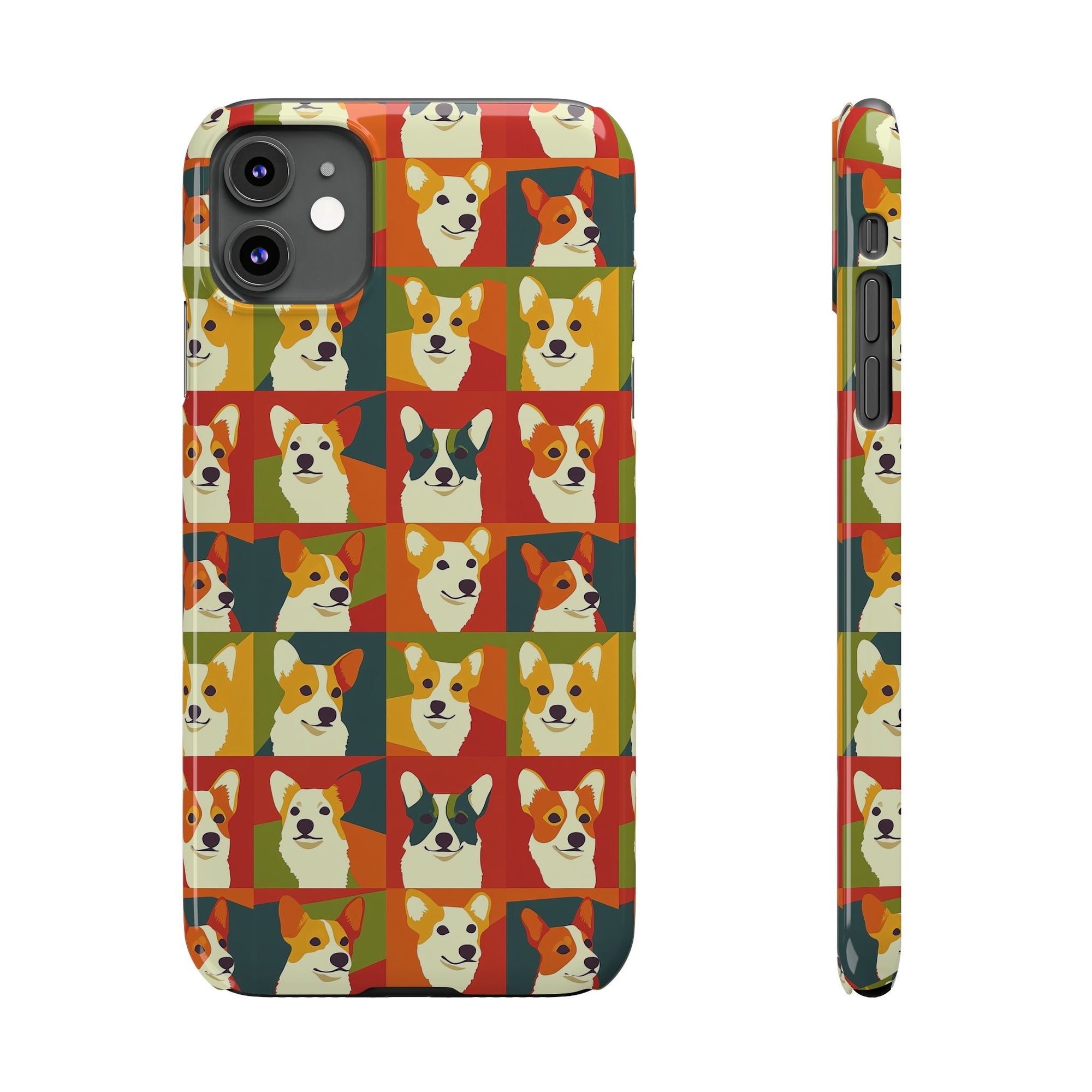 Corgi Chic Popart Pup Slim Phone Cases