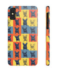 Frenchie Pop Art Pawfection Grid Slim Phone Cases