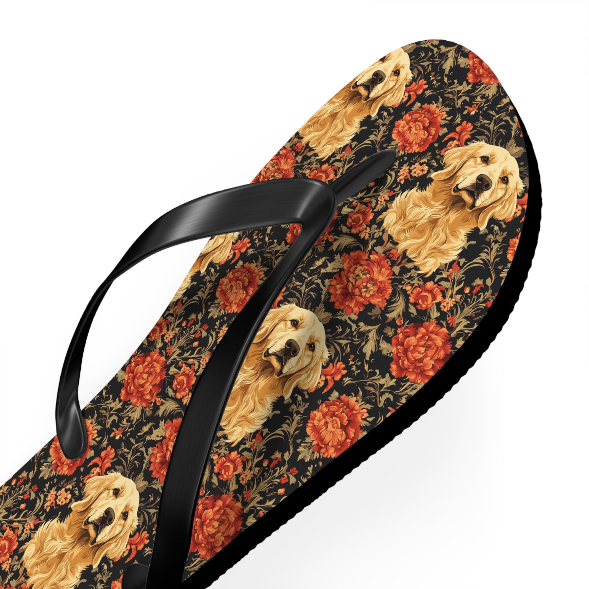 Golden Pawsatronic Tapestry Flip Flops