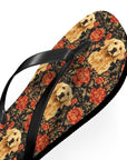 Golden Pawsatronic Tapestry Flip Flops