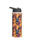 Impressionistic German Shepherds Stainless Steel Water Bottle