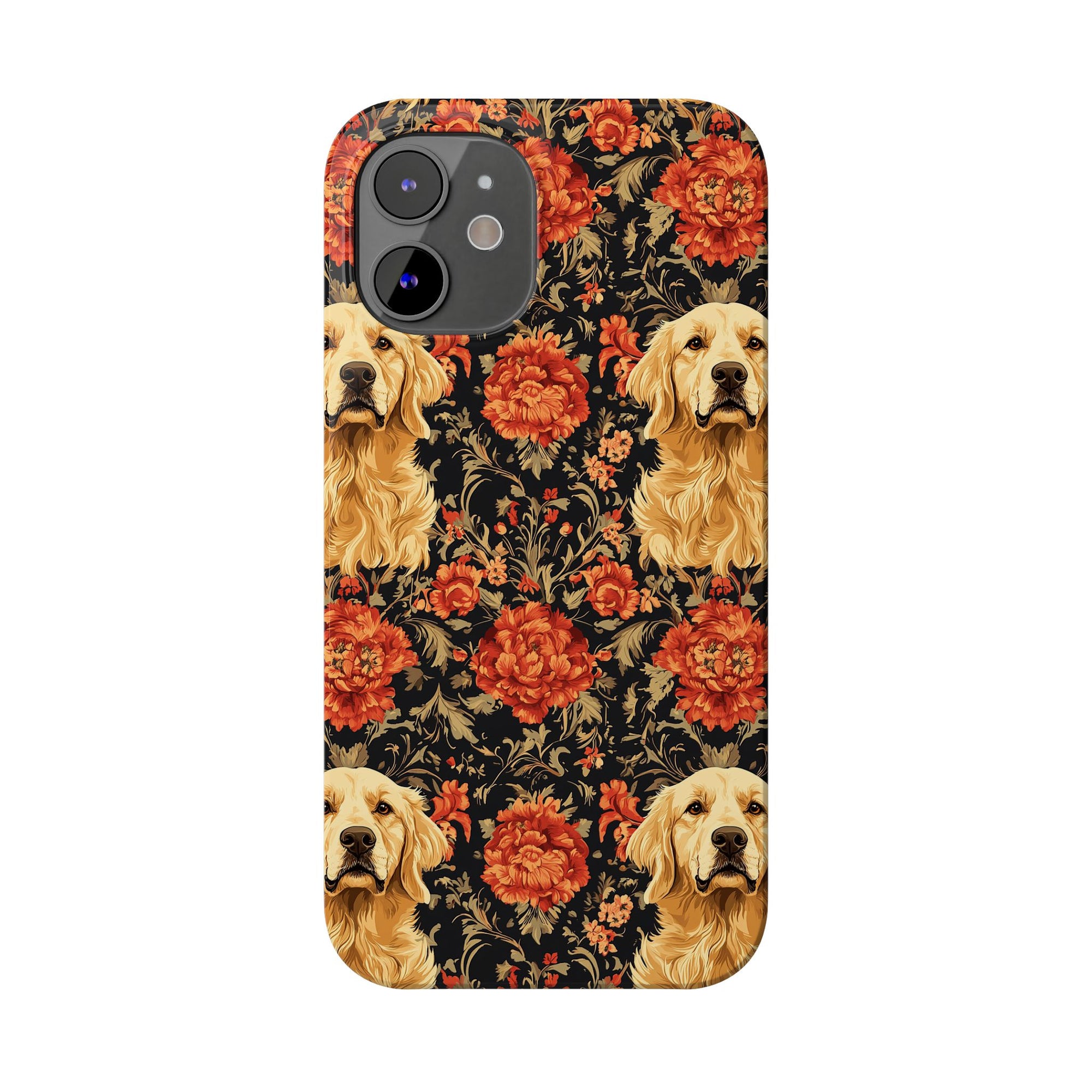 Golden Pawsatronic Tapestry Slim Phone Cases