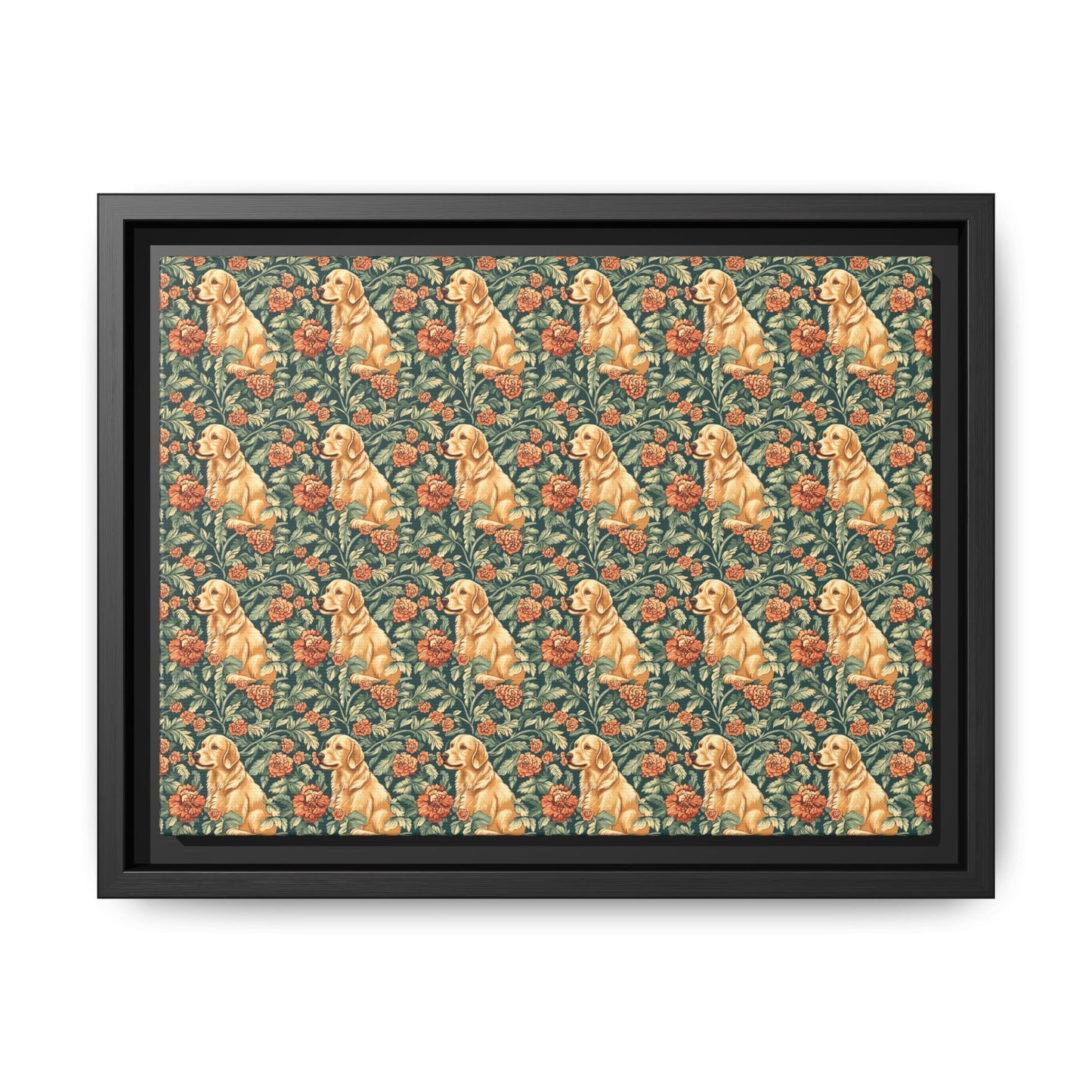 Blooming Goldie Glam Matte Canvas, Framed