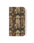 Blossoming Labradors Bouquet Flip Cases