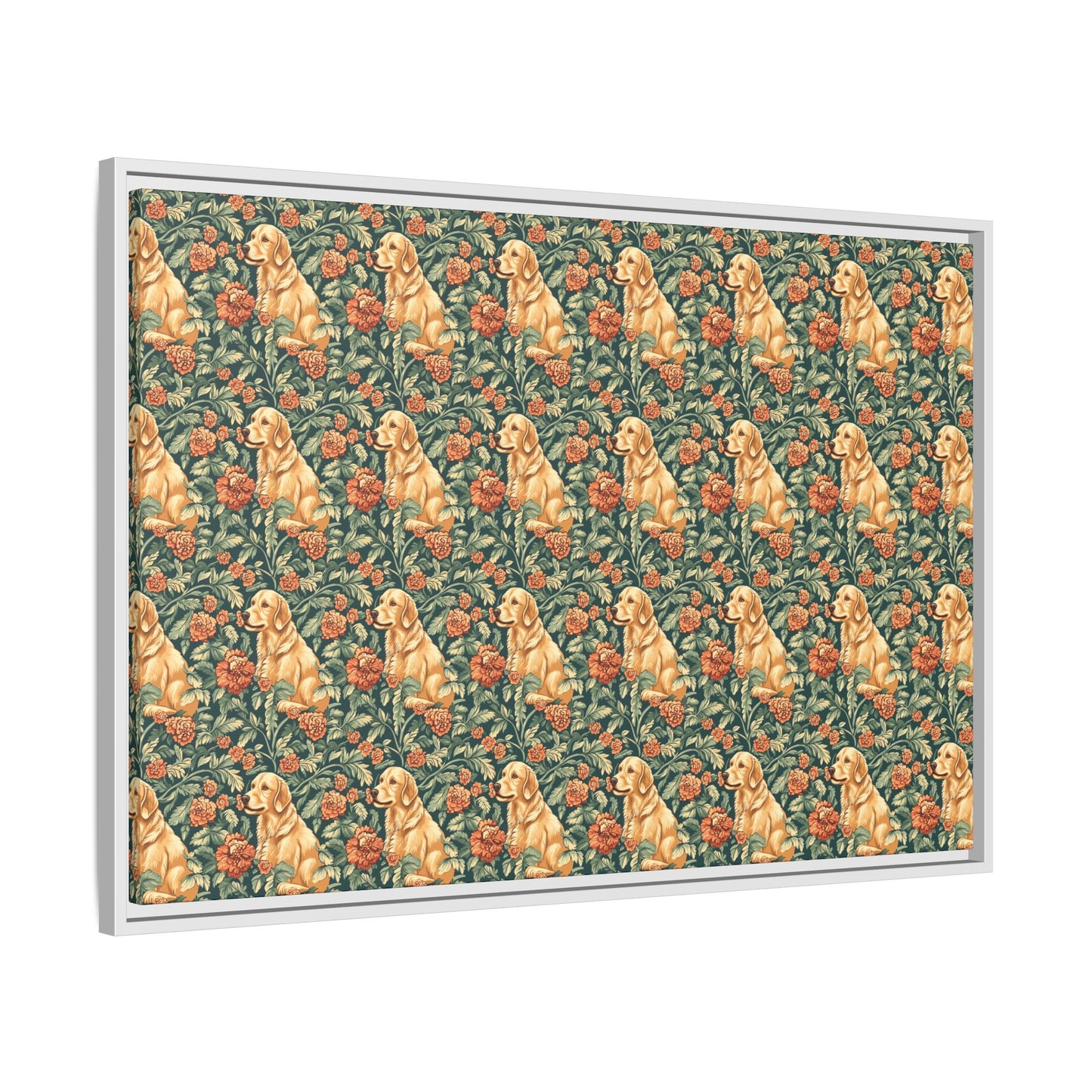 Blooming Goldie Glam Matte Canvas, Framed