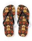 Golden Pawsatronic Tapestry Flip Flops