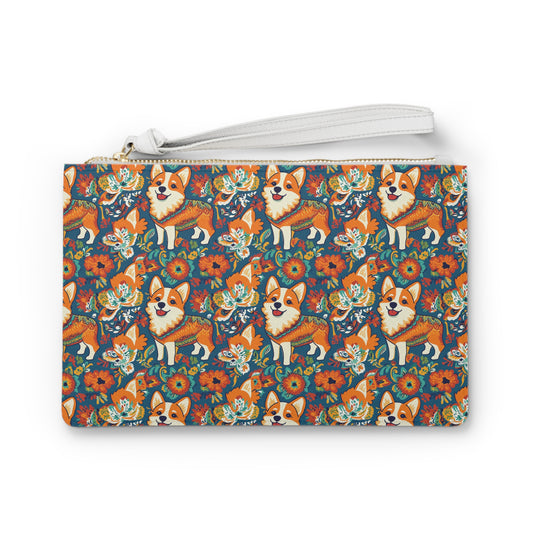 Corgi Carnival Couture Clutch Bag