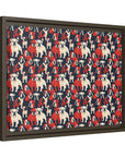 Bulldoggy Bliss Chomper Matte Canvas, Framed