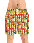 Corgi Chic Popart Pup Men's Mid-Length Swim Shorts