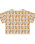 Golden Glamour Paws - Luxe Licks for Regal Retrievers Crop Tee