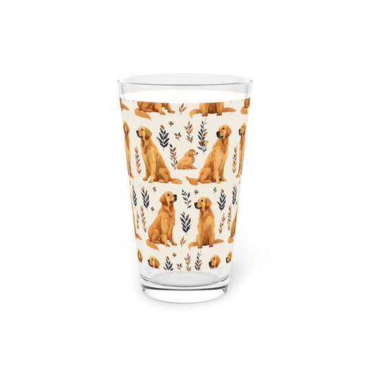 Golden Glamour Paws - Luxe Licks for Regal Retrievers Pint Glass