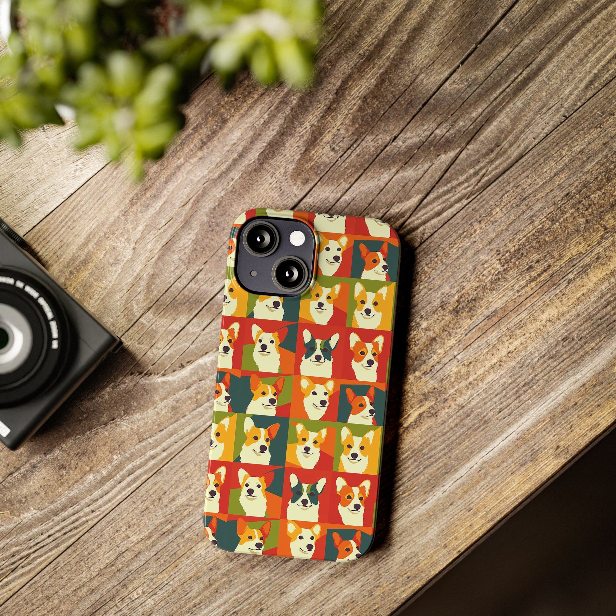 Corgi Chic Popart Pup Slim Phone Cases