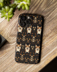 Nighttime Corgi Glow Stride Slim Phone Cases