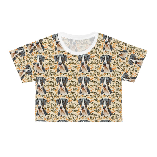 Majestic Great Dane Meadow Crop Tee