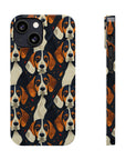 Beagle Glimmer Gaze Glamour Slim Phone Cases