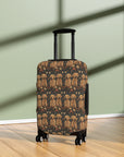 Fanciful Golden Paradise Blossom Luggage Cover