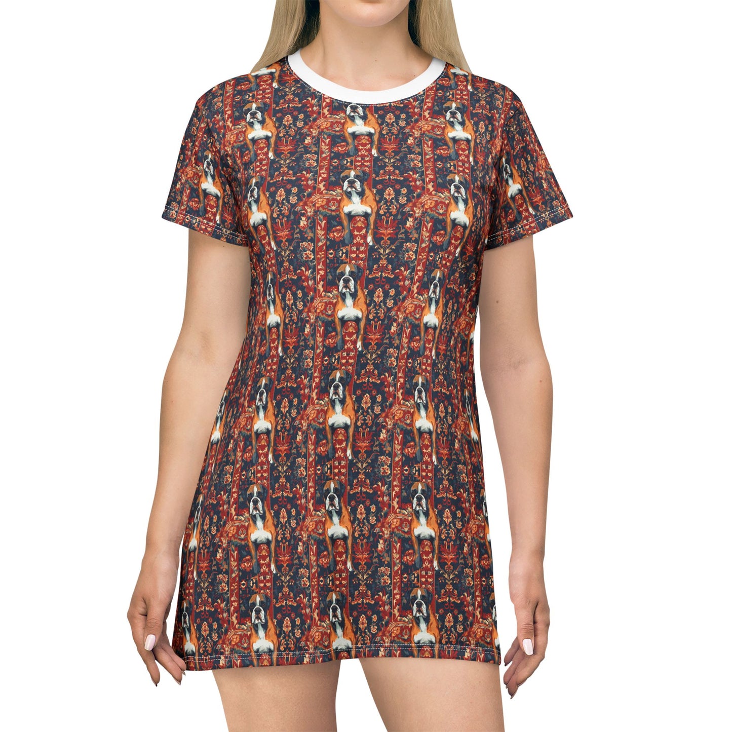 Boxer Blossom Tapestry Delight T-Shirt Dress