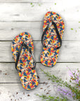 Bloom Pup Frenchietastic Splatter Flip Flops