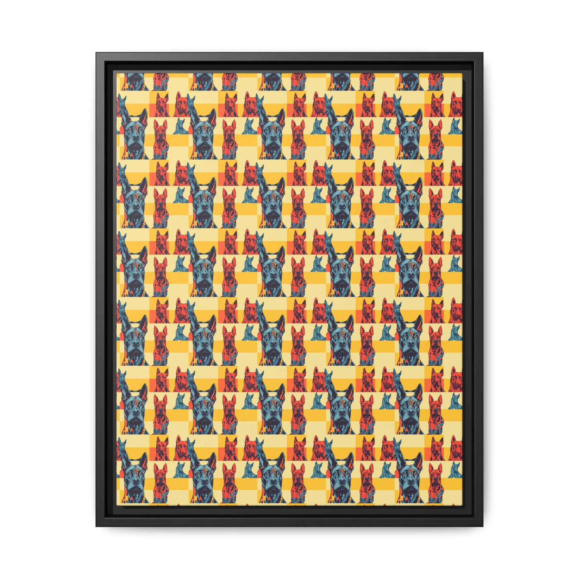 Dane-tastic Marvelous Mutt Mode Matte Canvas, Framed