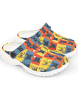 Frenchie Pop Art Pawfection Grid Kid's Foam Clogs