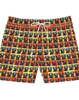 Whimsical Warhol Labrador Men's Mid-Length Swim Shorts