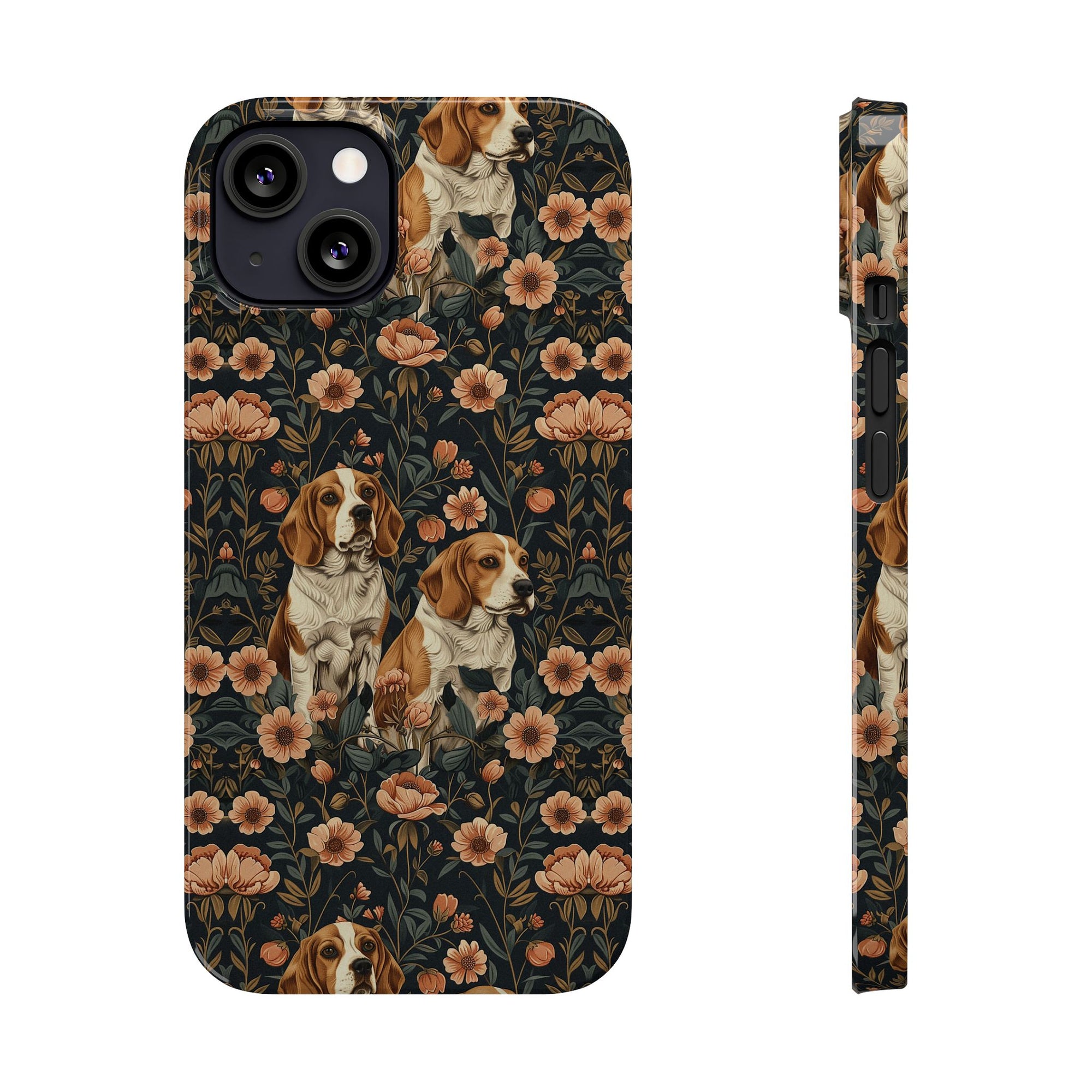 Beagle Blossom Bonanza Slim Phone Cases