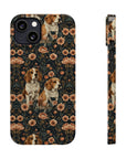 Beagle Blossom Bonanza Slim Phone Cases