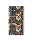 Floofy Corgi Blossom Blast Flip Cases