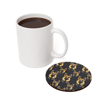 Majestic Hound Couture: German Shepherd LuxeBlend Cork Back Coaster