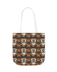 Bloomingly Bulldogistic Bouquet Canvas Tote Bag